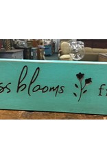 Happiness Blooms Engraved Sign 18"