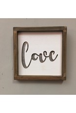 Framed Metal Cutout Love Sign