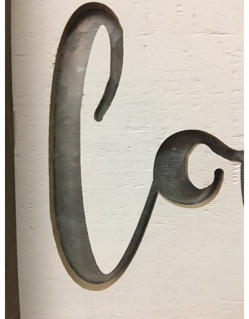 Framed Metal Cutout Love Sign