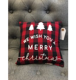 Merry Christmas Buffalo Pillow