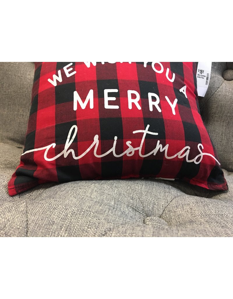 Merry Christmas Buffalo Pillow