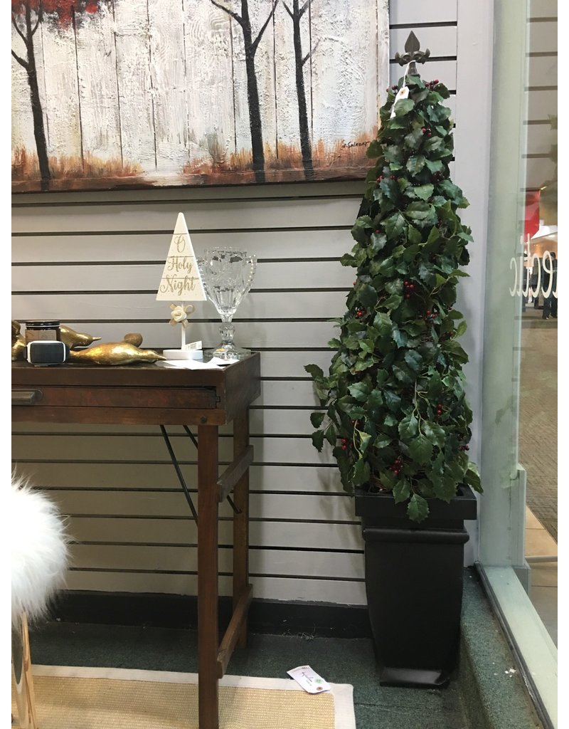 Potted Holly Topiary w Berries