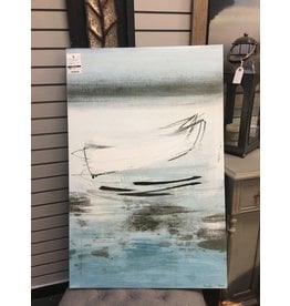 East Urban Home Blue 'Canoe' Painting Print on Canvas