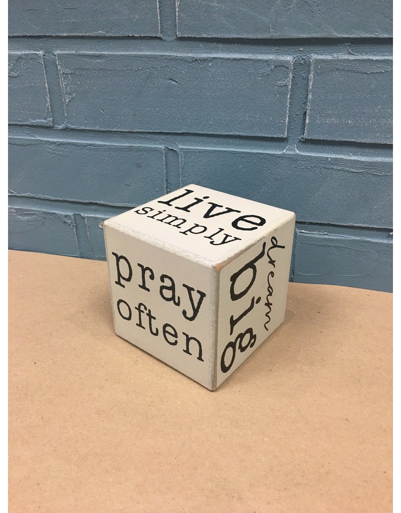 Live Simply Six-Sided Block