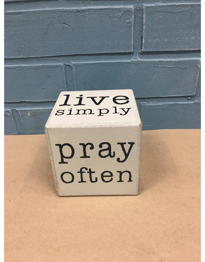 Live Simply Six-Sided Block