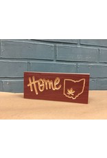 Red Engraved Home Ohio Sign