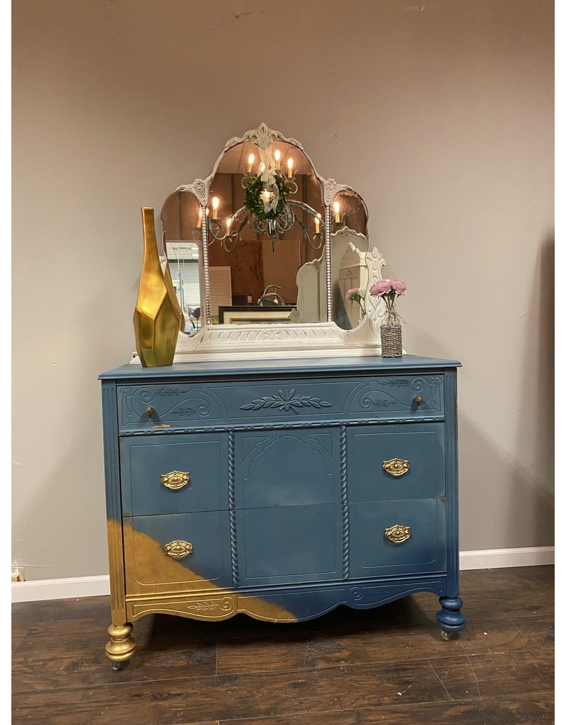 Blue Ombre 3 Drawer Dresser W Mirror Heirloom Home