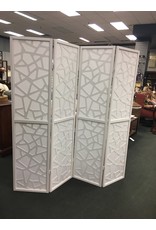 White Giyano 4 Panel Screen