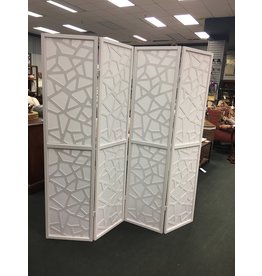 White Giyano 4 Panel Screen