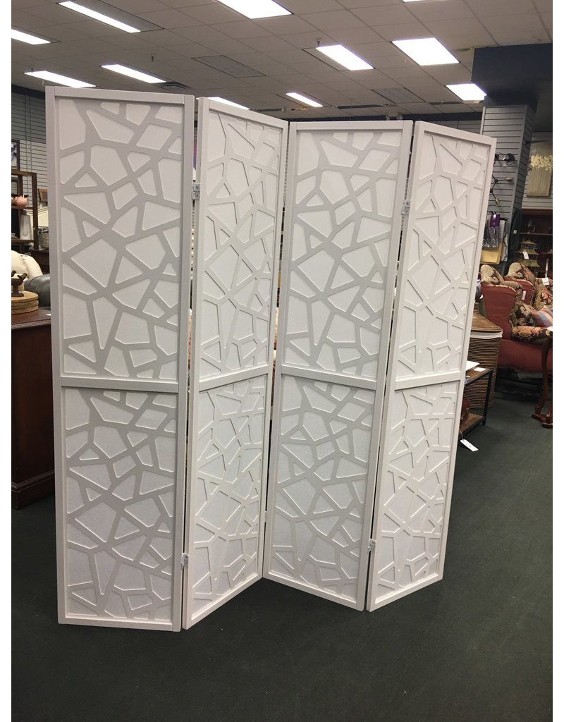 White Giyano 4 Panel Screen