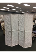 White Giyano 4 Panel Screen