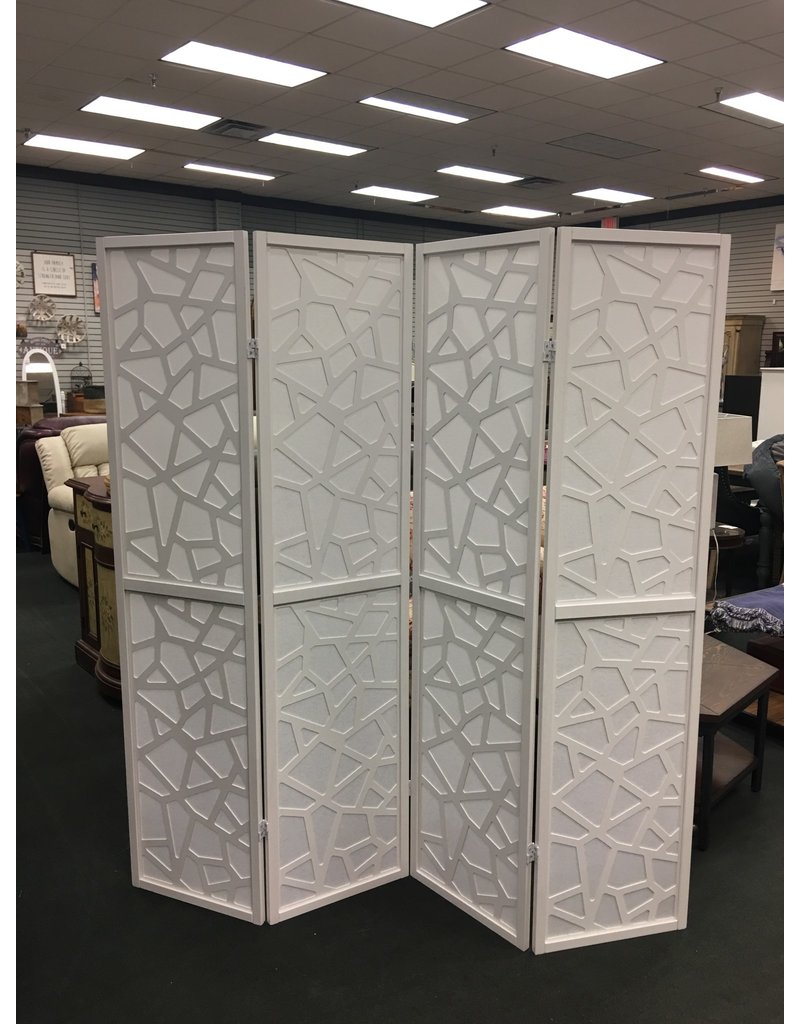 White Giyano 4 Panel Screen