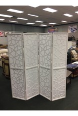 White Giyano 4 Panel Screen