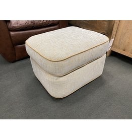 Small Light Blue Upholstered Ottoman