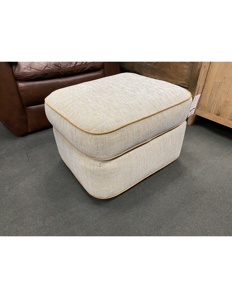 Small Light Blue Upholstered Ottoman