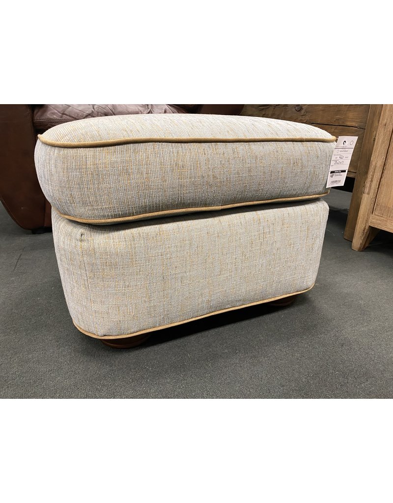 Small Light Blue Upholstered Ottoman