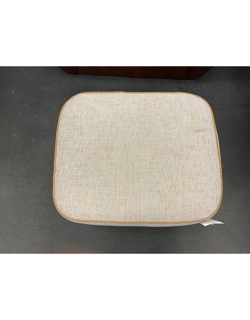 Small Light Blue Upholstered Ottoman