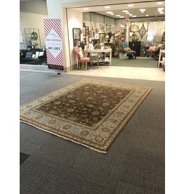 Hand Woven Teal and Brown Area Rug - 8'x10'