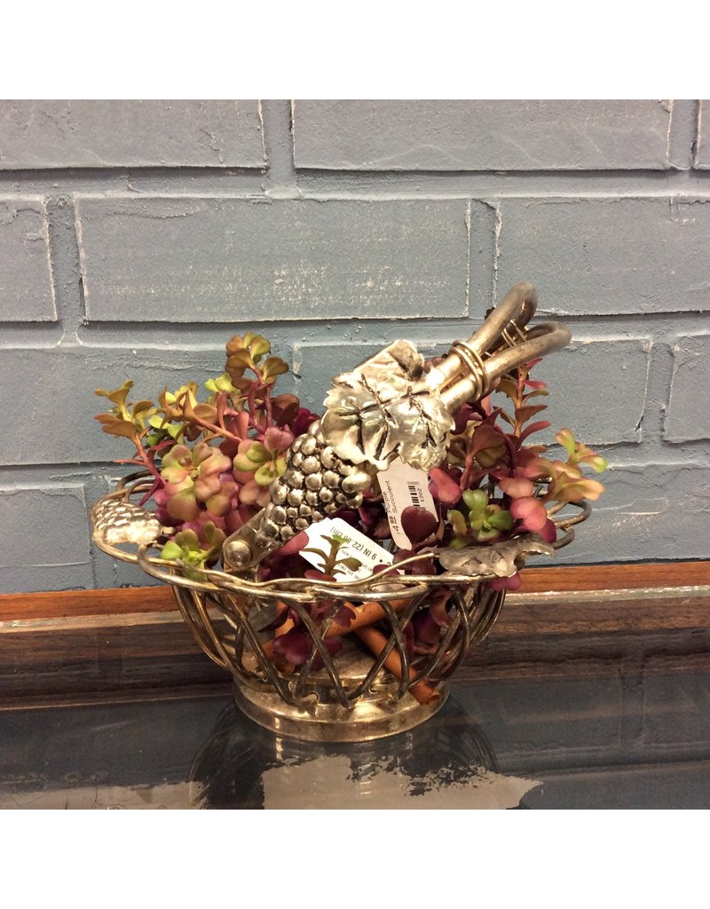 Small Silverplate Grape Basket by Godinger