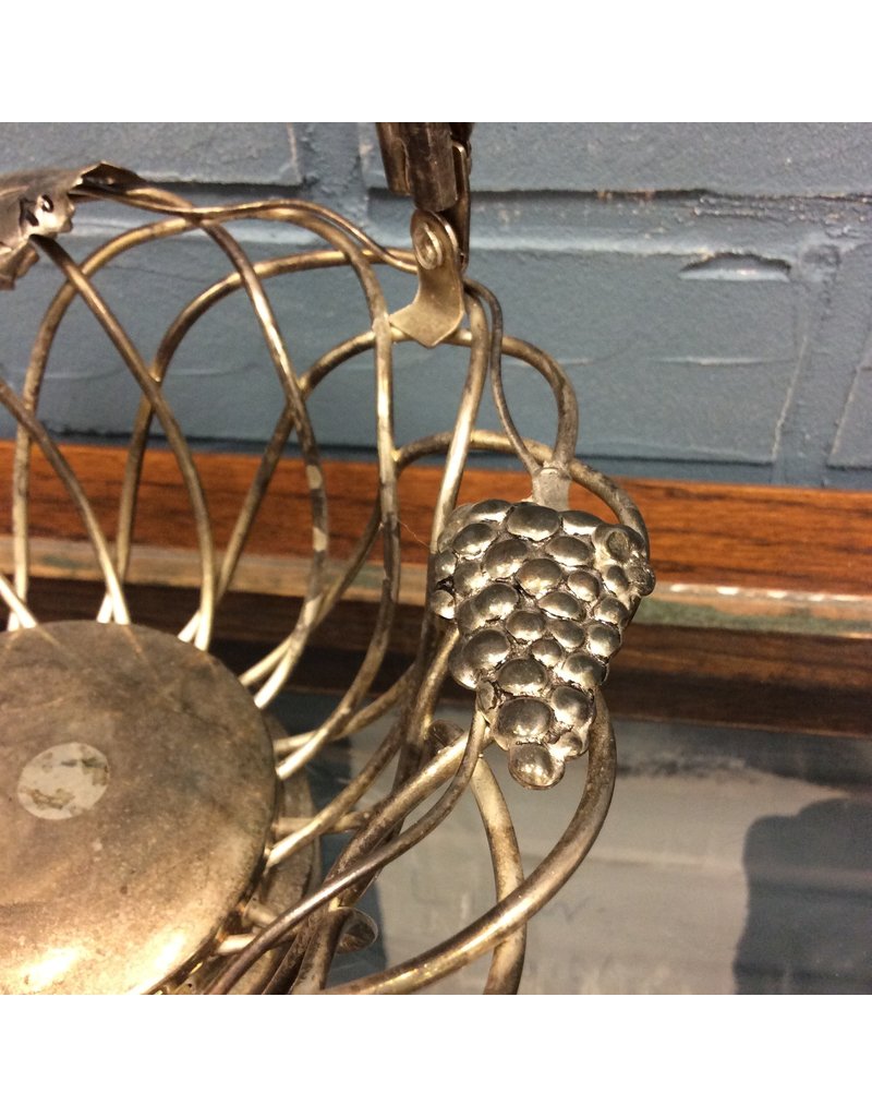 Small Silverplate Grape Basket by Godinger