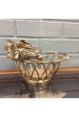 Small Silverplate Grape Basket by Godinger