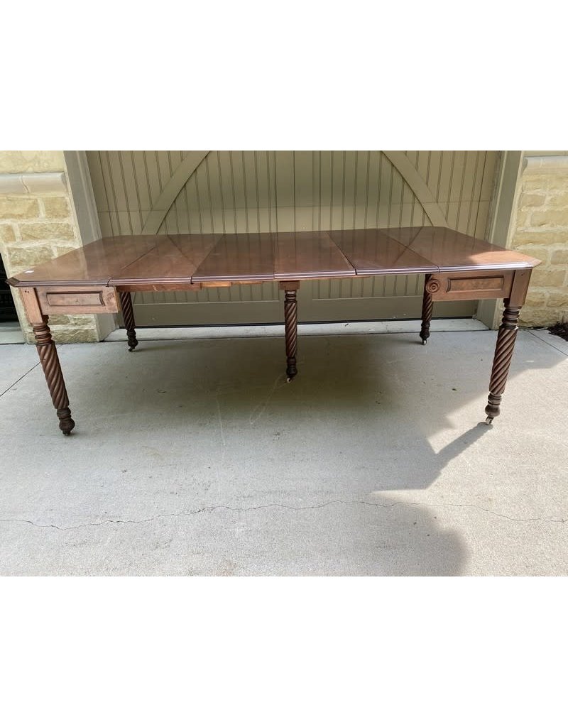 Victorian Mahogany Extension Table w/ 5 Leaves