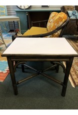 Retro Black & White Bamboo Style Side Table