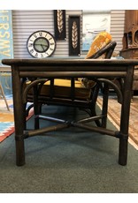 Retro Black & White Bamboo Style Side Table