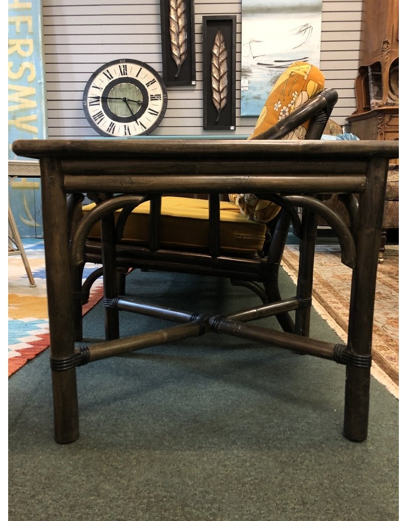 Retro Black & White Bamboo Style Side Table