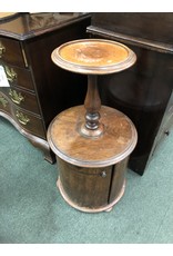 Round Mahogany 2 Tier Stand