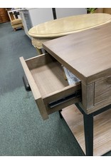 Gray Driftwood Media Side Table