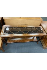 French Style Sofa Table w/ Glass Top