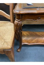 French Style Sofa Table w/ Glass Top