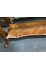 French Style Sofa Table w/ Glass Top