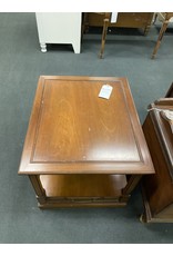 Dark Wood 2 Tier Side Table