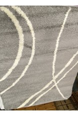 Caressa Abstract Shag Light Gray Area Rug