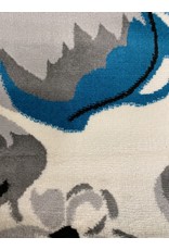 Regner Floral Cream/Gray/Blue Area Rug