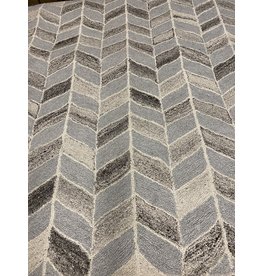Nit Geometric Handmade Tufted Gray Area Rug