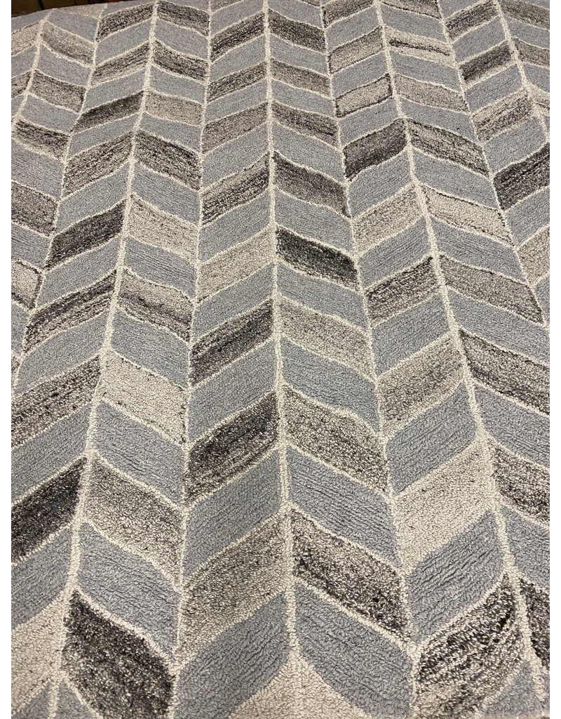 Nit Geometric Handmade Tufted Gray Area Rug