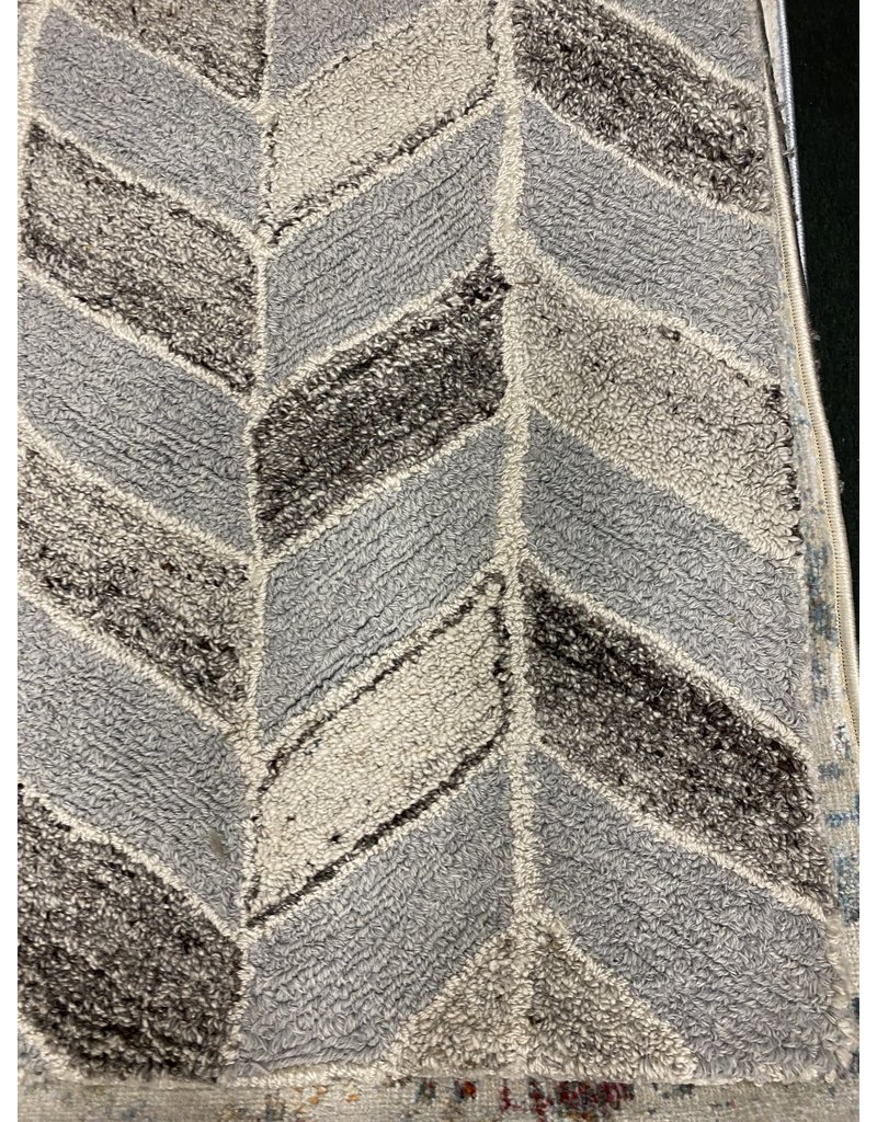 Nit Geometric Handmade Tufted Gray Area Rug