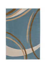 Allison Geometric Teal Blue Area Rug