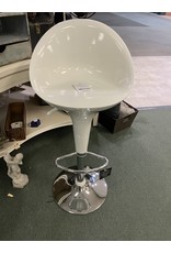 White Molded Modern Bar Stool