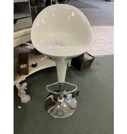 White Molded Modern Bar Stool