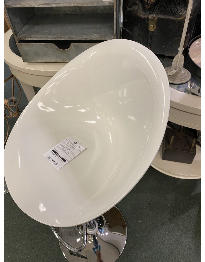 White Molded Modern Bar Stool