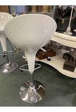 White Molded Modern Bar Stool