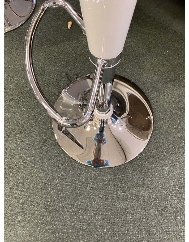 White Molded Modern Bar Stool