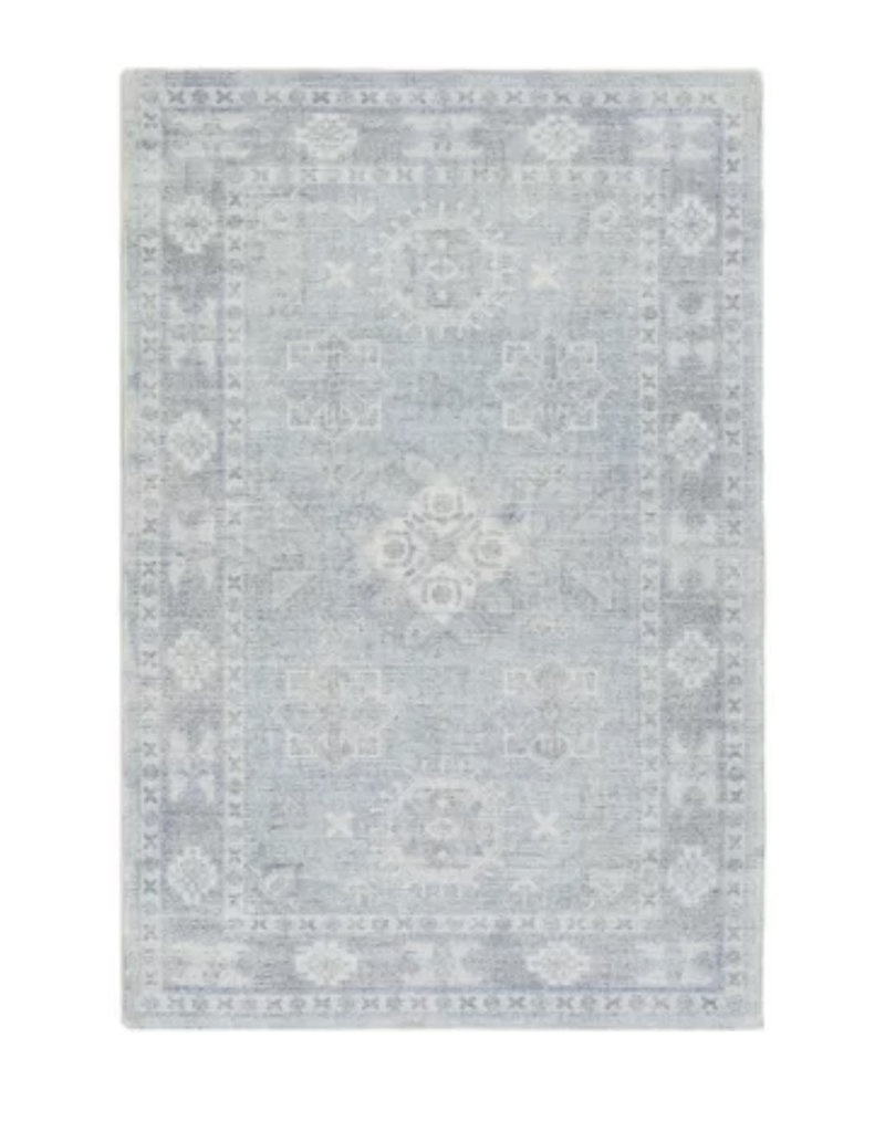 Oushak Hand Knotted Wool Blue Rug