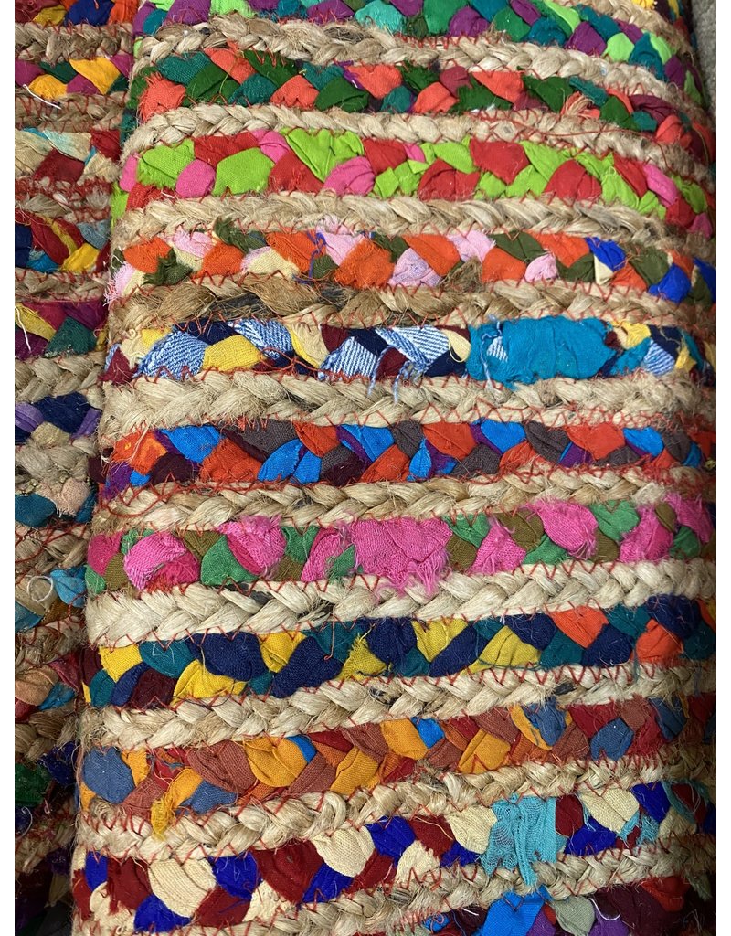 Handmade Cape Cod Marget Boho Coastal Jute Rug