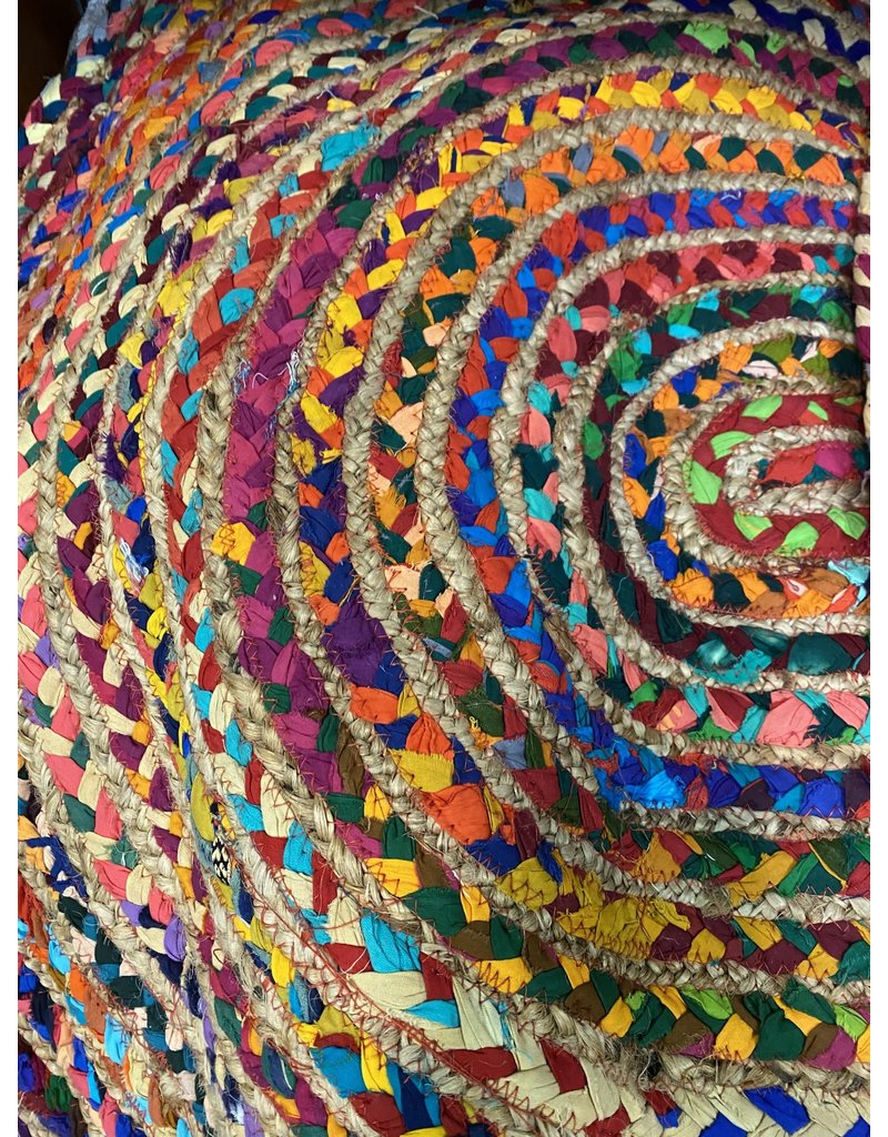 Handmade Cape Cod Marget Boho Coastal Jute Rug