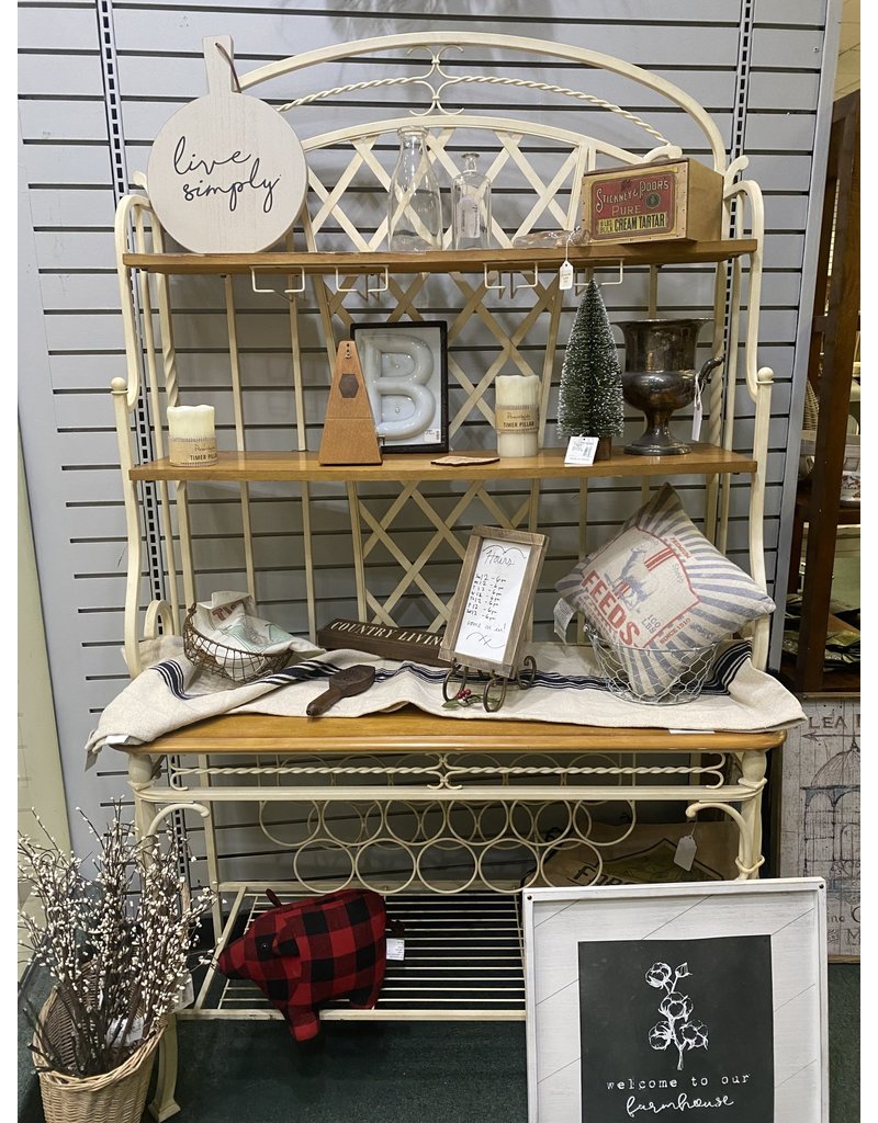 White Metal Baking or Wine Rack